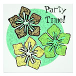 Hawaiian Flowers Party Invitations
