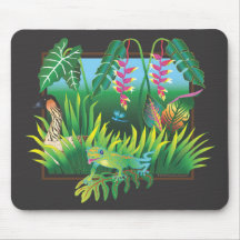 Hawaiian Garden Mouse Pad
