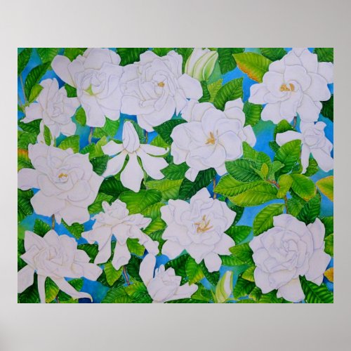 Hawaiian Gardenias print