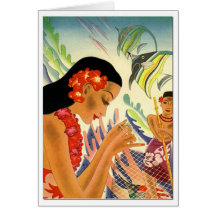 Hawaiian Girl Cards
