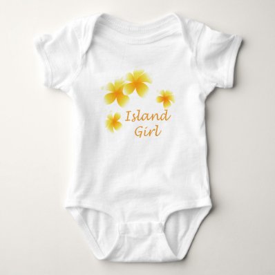 Hawaiian Girl Tropical Floral Infants T Shirts