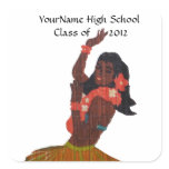Hawaiian Graduation Stickers