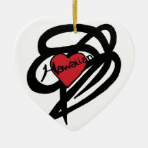 Hawaiian Heart ornament