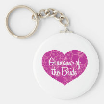 Hawaiian Hearts Grandma of the Bride Key Chain