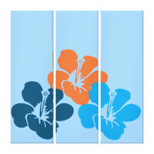 Hawaiian Hibiscus Flowers Gallery Wrapped Canvas