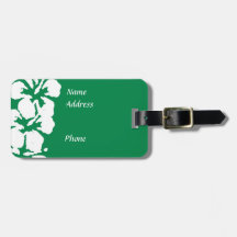 Hawaiian Hibiscus Flowers Luggage Tag