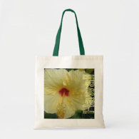 Hawaiian hibiscus reusable bag