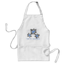 "Hawaiian Holly"/Blue Chef's Apron by DriveIndustries "Hawaiian Holly"/Blue Chef's Apron