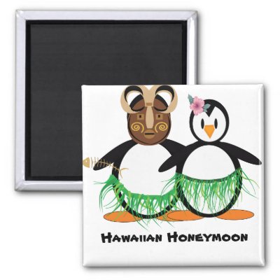 Hawaiian Honeymoon Fridge Magnet