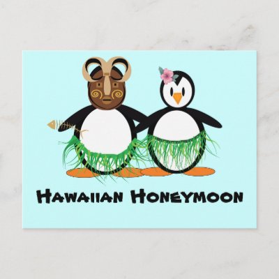 Hawaiian Honeymoon Postcard