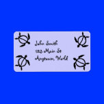 Hawaiian honu label labels