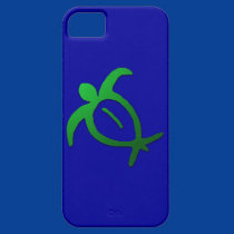 Hawaiian Honu Petroglyph on Blue - iPhone 5 Case casemate cases