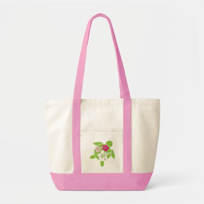 Hawaiian Honu on Hawaiian Honu Pink Tote Bag By Hapagirldesigns