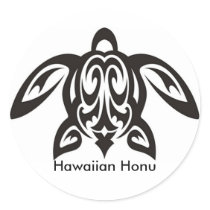 Hawaiian Honu Turtle Sticker by Hawaiian_Cards_Gifts Hawaiian Honu Turtle Sticker