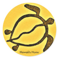 Hawaiian honu turtle sticker sticker