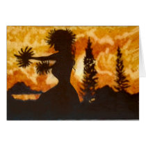 Hawaiian Hula Dancer Card