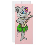Hawaiian Hula Mouse rack cards