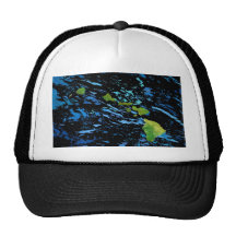Hawaiian Island Chain in Abstract Art Hats