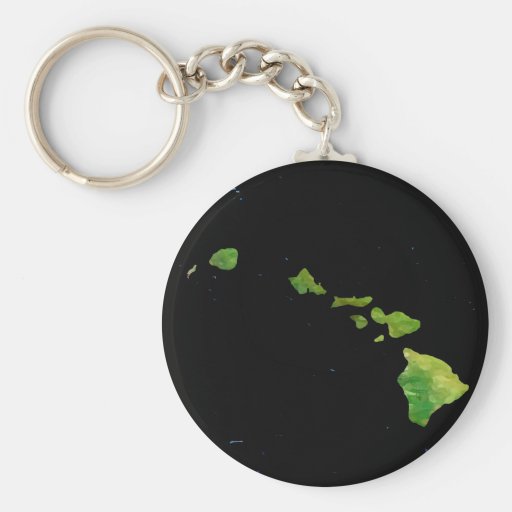Hawaiian Island Chain in Abstract Art Keychains