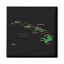 Hawaiian Islands Magnet by suziesplace Hawaiian Islands Magnet