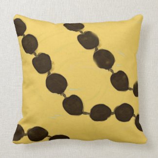 Hawaiian Kukui Nut Throw Pillow