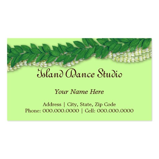 hawaiian lei1 business cards