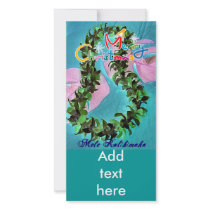 Hawaiian Lei Christmas Photo Card