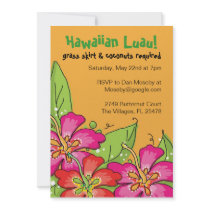 Hawaiian Luau! Invitations