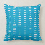 Hawaiian Ocean Blue Block Stripe Pillow