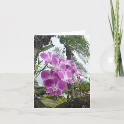 HAWAIIAN ORCHID - Blank Note Card