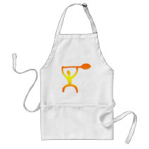 Hawaiian Paddle Man Petroglyph - Apron