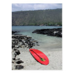 Hawaiian paddleboard scenic beach postcard