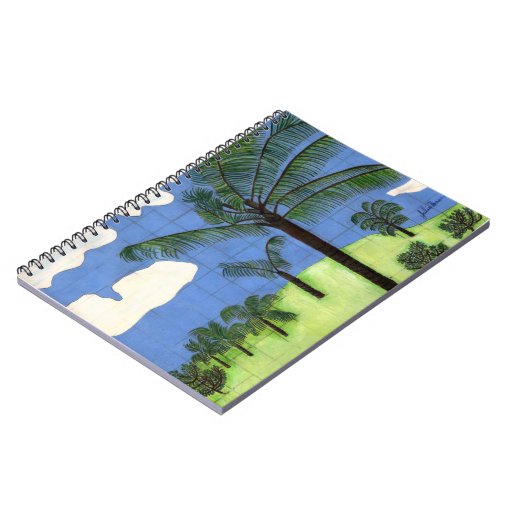 Hawaiian Palm Tree Notebook by Julia Hanna