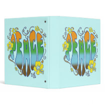 Hawaiian Peace Heart Vinyl Binder