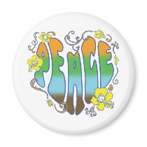 Hawaiian Peace Heart magnets