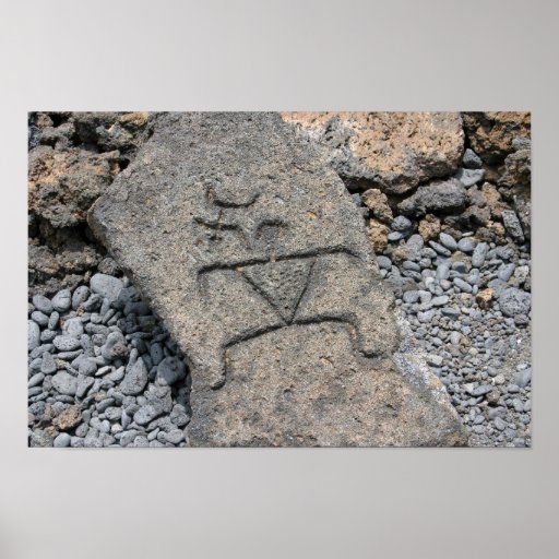 Hawaiian Petroglyph - Print