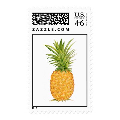 Hawaiian Pineapple Postage Stamp by joeyartist
