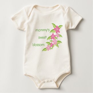 Hawaiian Plumeria Organic Baby Creeper / Bodysuit shirt
