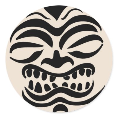 Hawaiian Pride Round Sticker by MoonArtandDesigns