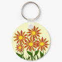 Hawaiian print sunflowers key chain keychains by marcya7 Hawaiian print sunflowers key chain keychains