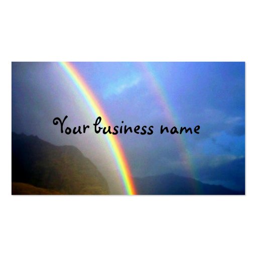 Hawaiian raindow Business Card (back side)