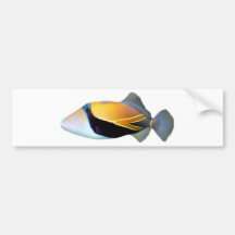 Hawaiian Reef Trigger Fish Bumper Stickers