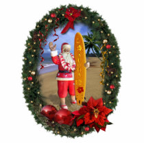 Hawaiian Santa Cut Out