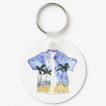 Hawaiian Shirt Keychain by ginyhogan Hawaiian Shirt Keychain