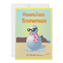Hawaiian Snowman Cards invitations by alinaspencil Hawaiian Snowman Cards invitations