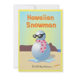 Hawaiian Snowman Cards Custom Invitation