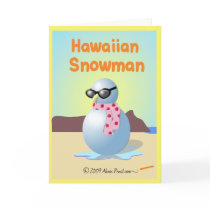 Hawaiian Snowman Christmas/Holiday Card by alinaspencil Hawaiian Snowman Christmas/Holiday Card