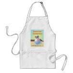 Hawaiian Snowman on Waikiki Beach Funny Apron