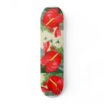 Hawaiian Style Anthurium with Honu Trio Skateboard