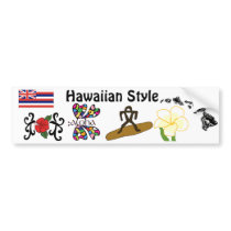 Hawaiian Style bumper sticker bumper stickers